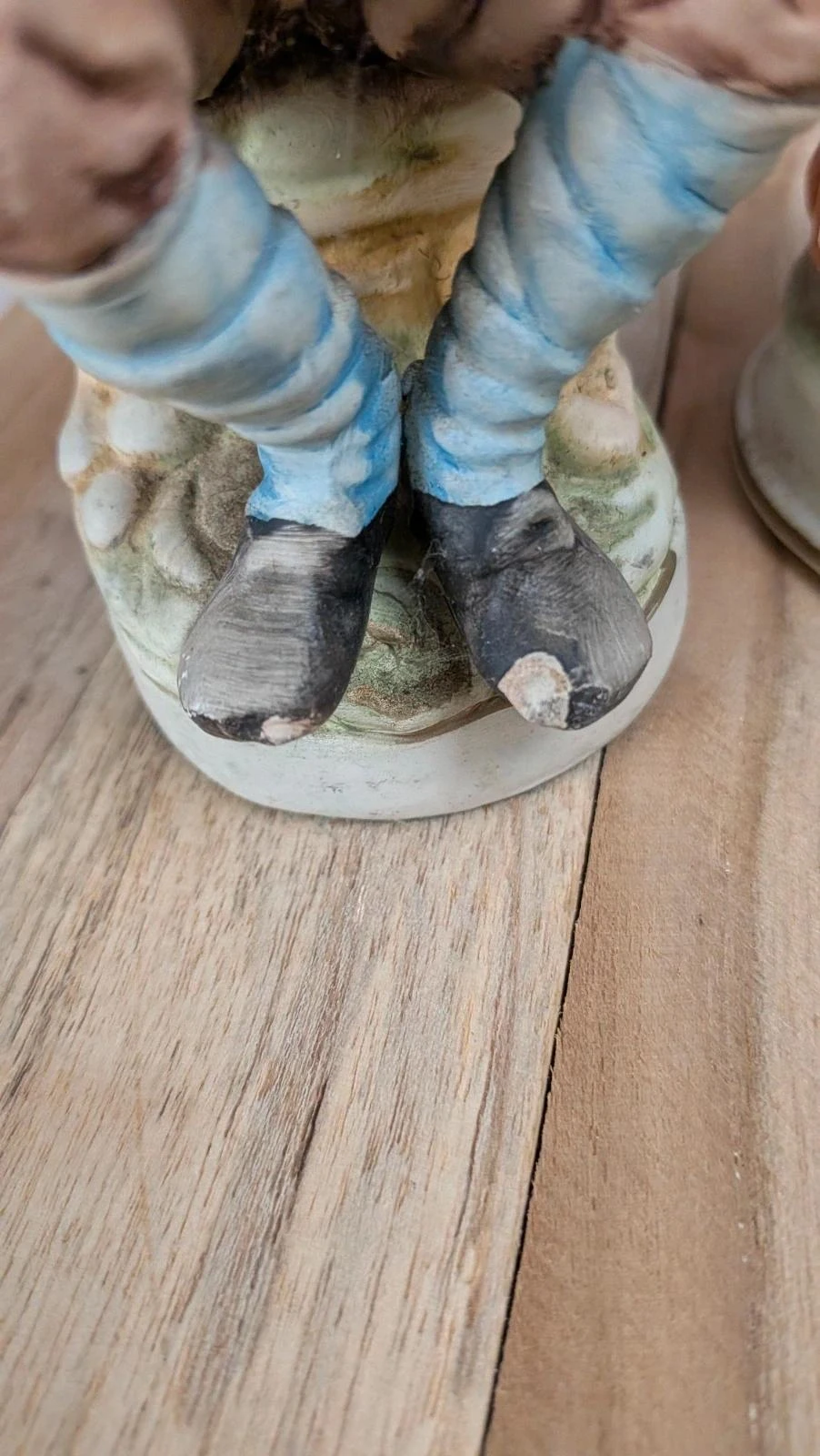 Lot 4 statuettes vintage scène champêtre personnages décoratifs – photo 3